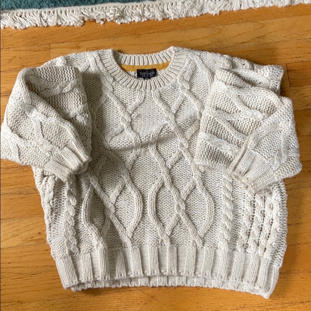Top shop cable knit sweater